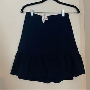 NWT J crew navy blue ruffle skirt